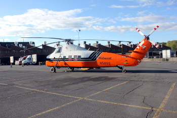 helicopter on parking lot